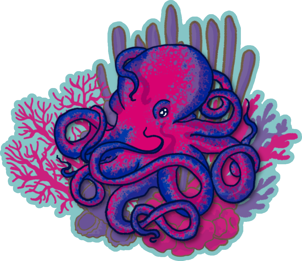 Magenta Octopus